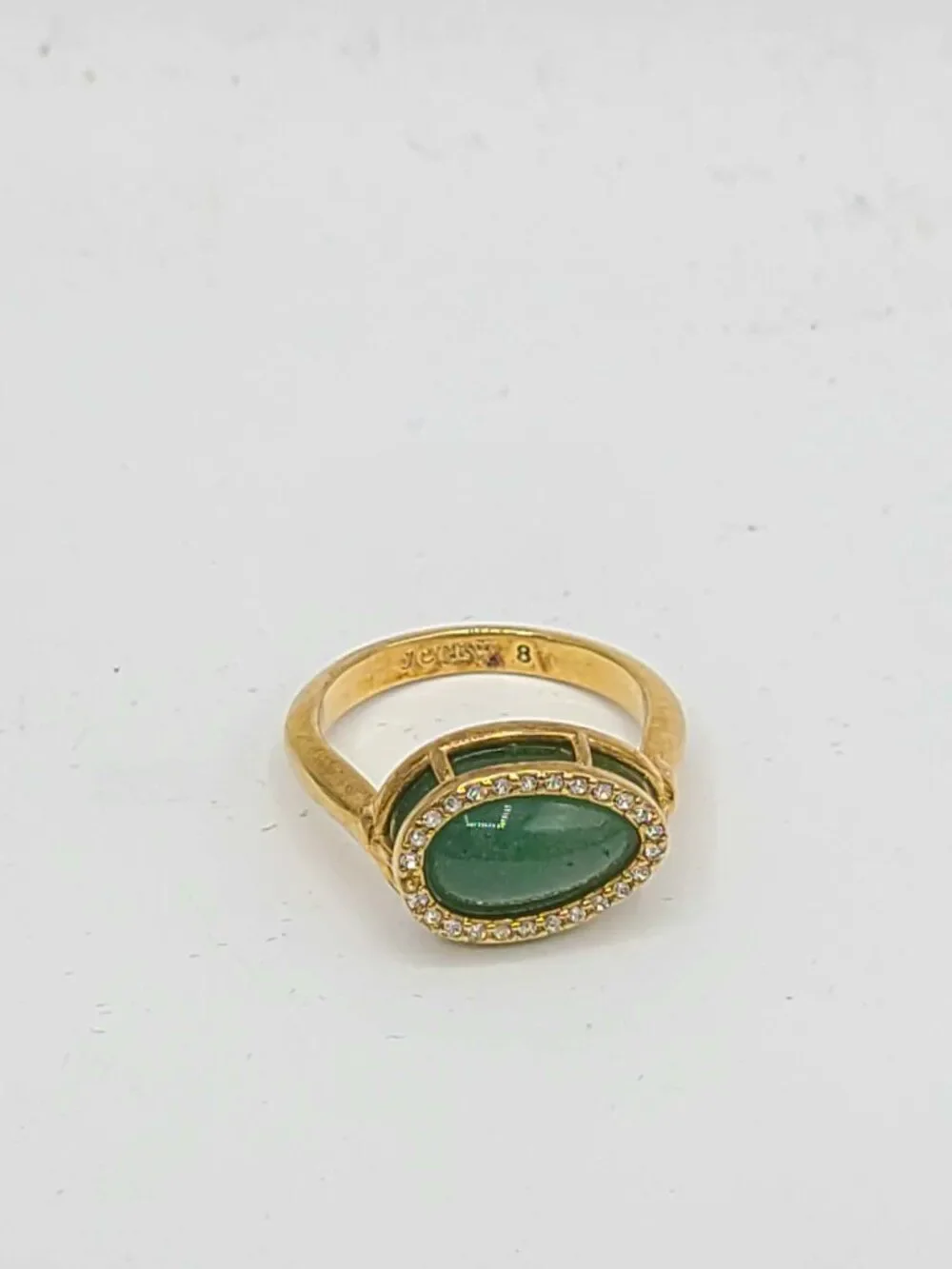 J Crew Jade  Color Stone Ring size 8